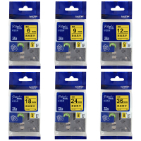 兄弟(brother) 原装标签机色带18mm黄底黑字