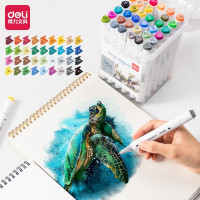 得力(deli)70802-36水彩笔 36色马克笔套装 专业绘画工具酒精油性记号笔(一套装)