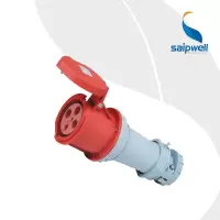 saipwell/斯普威尔SP-1241防水连接器 63A大电流工业连接器 移动式防水连接器