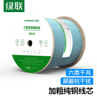 DP UGREEN 703 17 CAT6类八芯双屏蔽千兆网线工程 58MM纯铜线芯305米