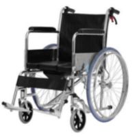 折叠轻便 24寸加厚实心胎轮椅（含便盘+餐桌）