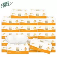 清风 天然木浆 抽纸 原木纯品 3层*120抽*18包软抽纸巾 家庭装(整箱售卖)(新老包装随机发货)