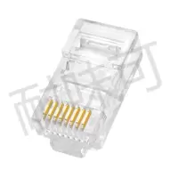耐味可RJ45-8P8C高品质电信级非屏蔽六类水晶头100颗/盒
