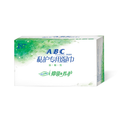 ABC卫生湿巾茶树精华私处抑菌养护18片 5包
