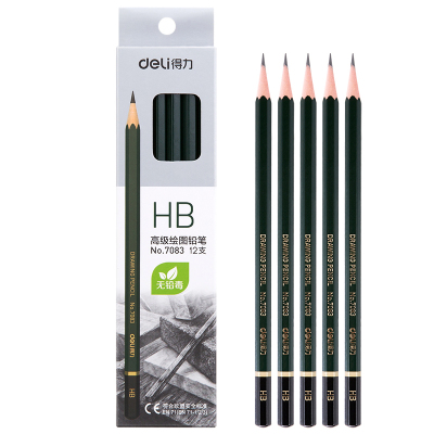 得力(deli) 7083 HB铅笔学生铅笔12支/盒