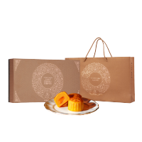 元朗荣华流心奶黄月饼港式流沙蛋黄中秋送礼礼盒360克