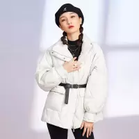 雪中飞女士蝙蝠侠菱形走线立领羽绒服 X10145594F