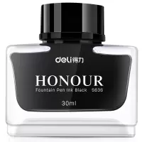 得力(deli) S636黑色钢笔墨水 30ml/瓶 单瓶