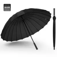 商务长柄伞加大加固户外直杆伞男女两用雨伞黑色直柄伞