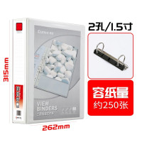 齐心 封面目录册文件夹 A212 A4 2孔 1.5寸 珍珠白 单位：个