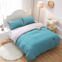 GBTB 泰迪熊 女王花园超柔磨毛四件套-蓝色妖姬