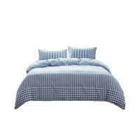 愉悦之家 48*74cm*1 全棉色织抗菌枕套 枕套 渐变蓝 床上用品