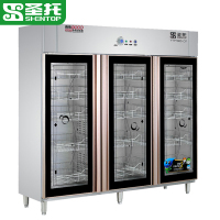 圣托(Shentop)商用消毒柜大容量 无磁不锈钢双开门消毒碗柜 中温热风循环 大型饭店厨房用 YTP1800-D7