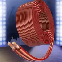 绿联 专业HiFi音响线喇叭工程线无氧纯铜接头100米酒红色工程装修家庭影院专业连接功放音300芯AV157