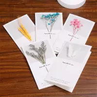 沾沐 淡粉色满天星贺卡10张/件