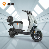 雅迪新款DE2电自锂电48v24Ah电动自行车都市骑行电瓶车100公里长续航男女通用款电动车 磬石灰锂电尾箱版