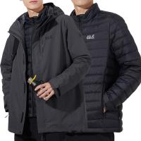 狼爪店男装2021秋冬新款两件套羽绒内胆冲锋衣 5119673