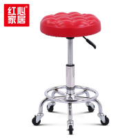 〖红心〗SHX-12 黑色吧台椅坐垫凳子吧椅高脚圆吧台凳吧凳(带轮)