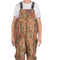 野成裕星半身无口袋连体钓鱼下水裤捕捞抓鱼背带皮叉森林迷彩背带加毛不加口袋