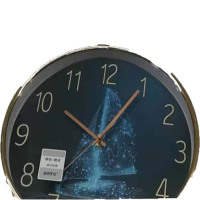 得力(deli) 创意简约钟表客厅静音石英钟表挂墙卧室时钟挂表