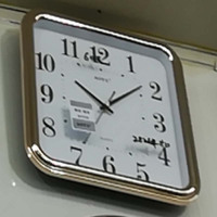 得力(deli) 创意简约钟表客厅静音石英钟表挂墙卧室时钟挂表 方形