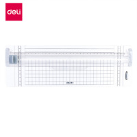 得力(deli) 14251 小型裁纸刀简约迷你切纸刀A4便携裁纸机裁切照片手动切纸机割纸刀美工刀裁剪器裁纸神器 白色