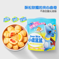 小鹿蓝蓝 宝宝零食软芯曲奇 牛奶蔓越莓味100g 儿童零食夹心饼干曲奇
