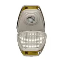 3M防毒面具口罩防尘面具面罩KN95防甲醛防雾霾PM2.5喷漆防护yzlp_171 6006CN滤毒盒1对 NZM