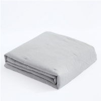 無印良品 水洗棉夏被良品夏凉被格子条纹空调被芯薄被子午睡盖毯子 白细条