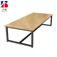 正斌会议桌长方形老板桌培训洽谈简约现代职员办公桌长桌办公家具[工厂现做 7天内发货]