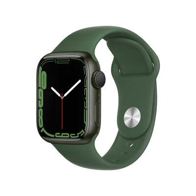 Apple Watch Series 7 GPS版 45mm 绿色铝金属表壳 苜蓿草色运动型表带