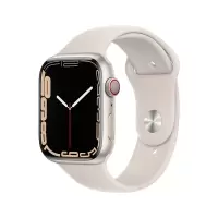 Apple Watch Series 7 蜂窝版 45mm 星光色铝金属表壳 星光色运动型表带