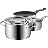 德国WMF福腾宝厨房GALA PLUS锅具三件套装不锈钢汤锅炖锅奶锅煎锅