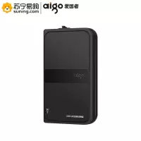爱国者(AIGO) 无线移动硬盘 HD816 2TB USB3.0 机线一体 黑色