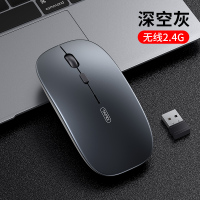 无线鼠标可充电式蓝牙双模5.0男女生无限游戏便携办公适用苹果华为笔记本电脑USB通用塔菲克无线鼠标2.4G版[深空灰]