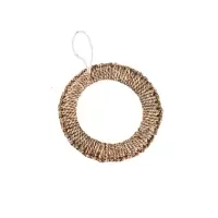 万土烧 日式锅垫 手编草编餐垫加厚隔热桌垫耐热砂锅垫盘垫子 草编锅垫小号-直径15cm