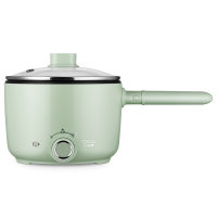 小浣熊12C不沾不锈钢蒸笼款 电煮锅宿舍煮面一体式家用寝室多功能懒人低功率迷你小炒锅