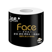 洁柔(C&S)卷纸 黑Face 加厚4层180g卫生纸*23卷