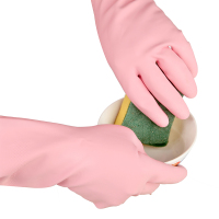 妙洁 乳胶手套 加长型大号 绒里手套 1副/包 24包/箱