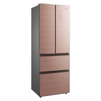 美的(Midea)BCD-323WGM 法式对开四门电冰箱风冷无霜铂金净味玻璃面板安第斯玫瑰金 323升(计价单位:台)