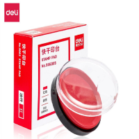 得 力9863ES快干印台(红)1个装