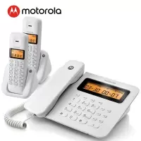 摩托罗拉(MOTOROLA)C2601数字无绳电话机 无线座机 子母机一拖二办公家用 双免提大屏背光 一键拨号(白色)