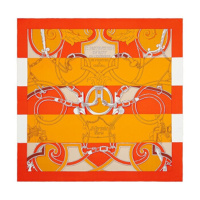 女士围巾 手工卷边斜纹真丝方巾丝巾 米色