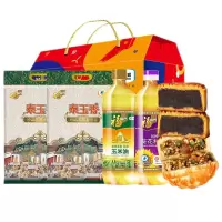 福临门中粮C款米面油月饼礼盒中秋节月饼米面油大礼包 2145g+1800ml