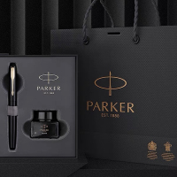 派克（PARKER）钢笔 签字墨水笔 威雅XL黑金夹墨水笔+小墨水礼盒