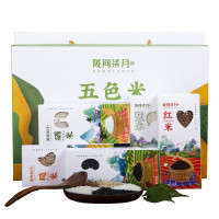 陇间柒月 0077 杂粮礼盒 5罐装 五色米2.5kg (硒米糯米黑米红米糙米)
