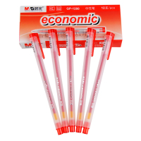 晨光(M&G)GP1280 (WB1)中性笔 0.5mm水笔 办公签字笔12支 红色