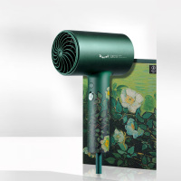 素士电吹风 家用吹风机负离子大功率速干冷热风恒温护发吹风筒H5梵高绿升级版