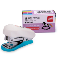得力 (deli) 0302 学生用品 可爱小巧迷你订书机 颜色随机