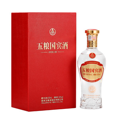 苏宁宜品五粮液股份公司出品 五粮国宾酒 浓香型白酒 52度500ml 单瓶装 (国宾珍藏升级版)